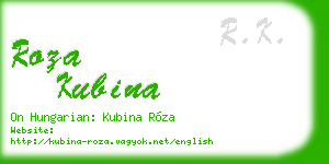 roza kubina business card